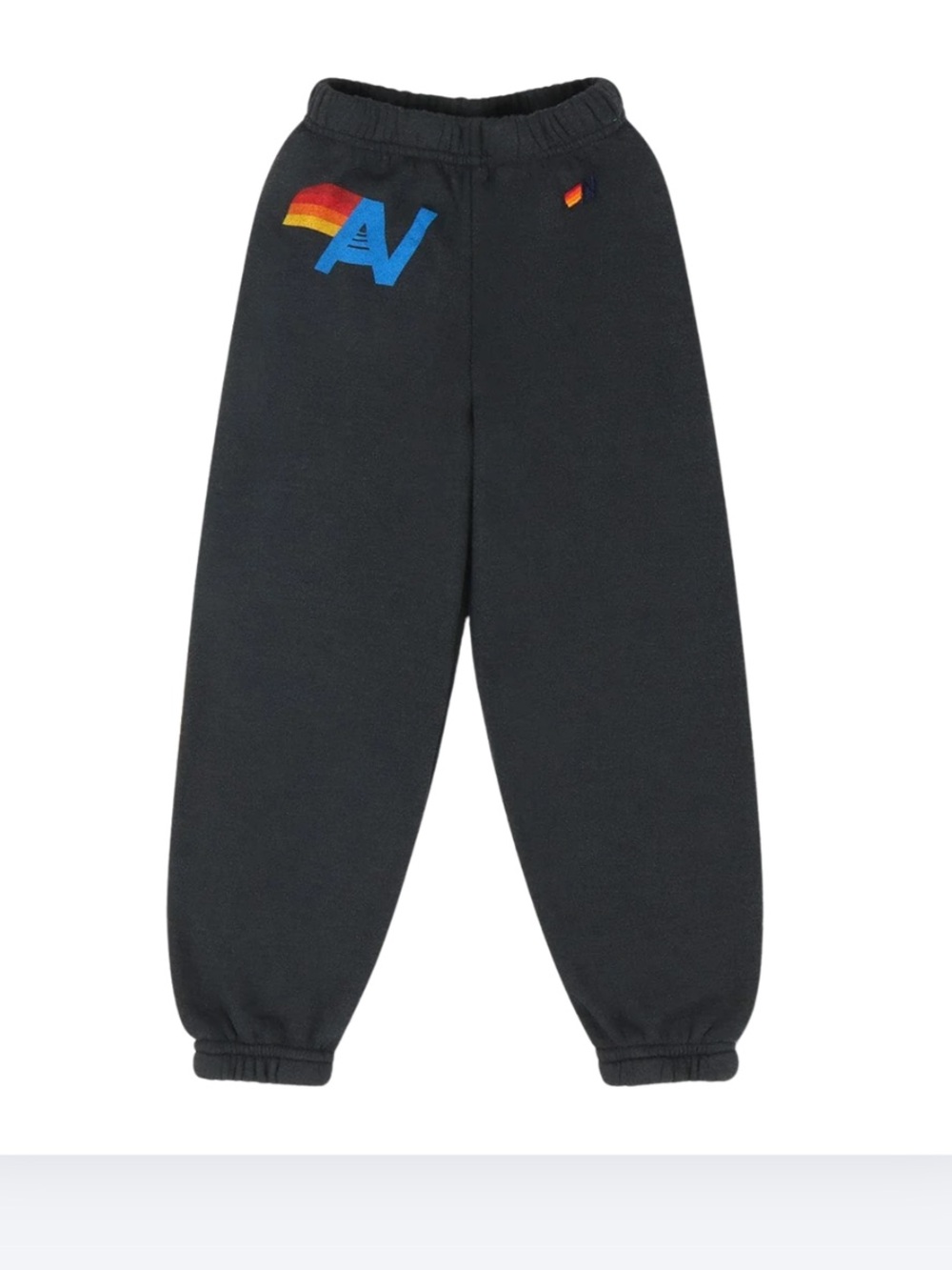 AVIATOR NATION Boys Sweatpants Size 8 – Charcoal Gray Rainbow Logo | EUC
